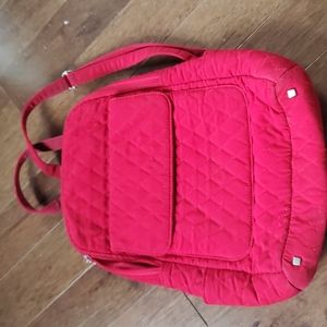 Authentic Vera Bradley red small backpack purse
